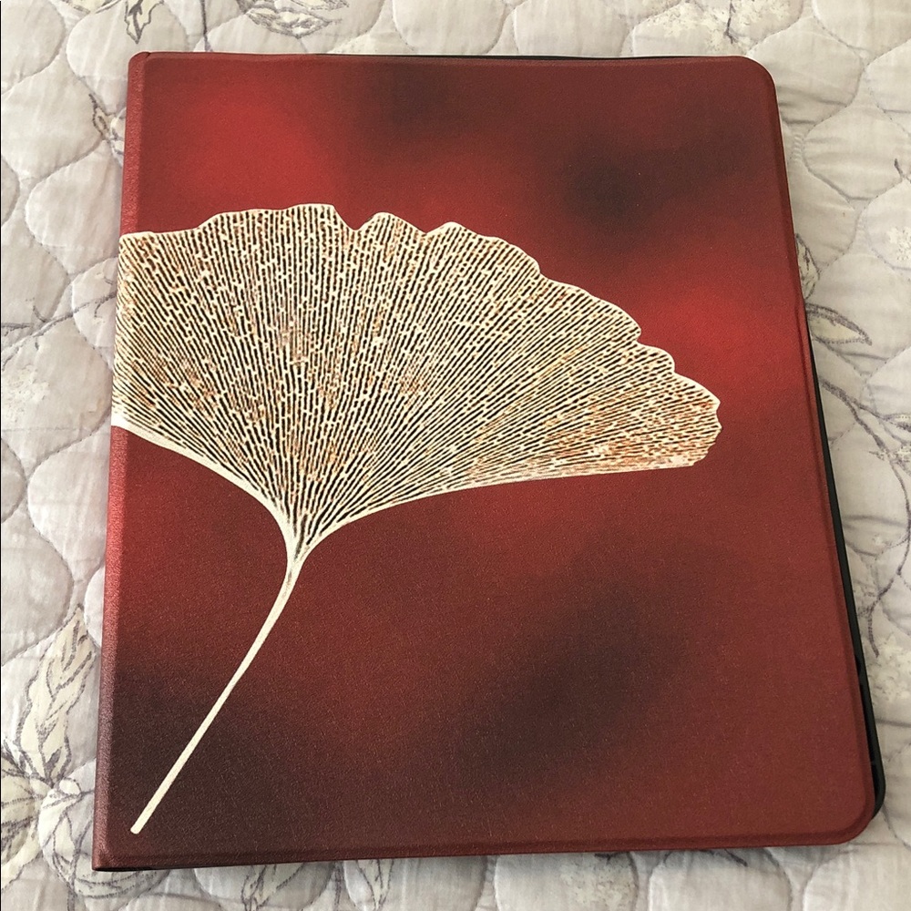 Stylish Red Leaf Design Binder